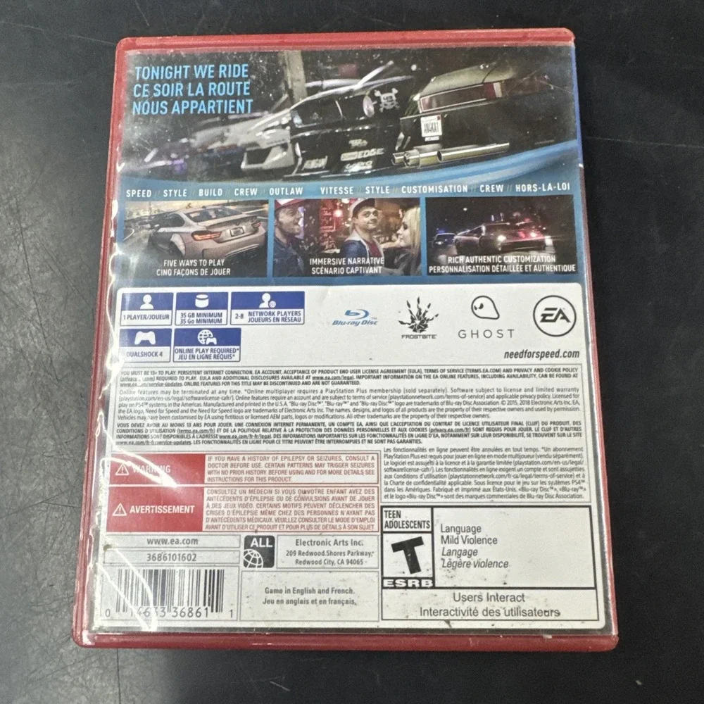 Need For Speed - Sony PlayStation 4